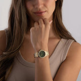 Michael Kors Lennox Quartz Green Dial Gold Steel Strap Watch For Women - MK7395 Buy Now By Michael Kors