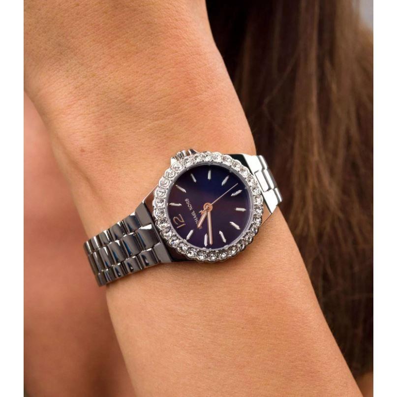 Michael Kors Lennox Three-Hand Blue Dial Silver Steel Strap Watch For Women - MK7397 Buy Now By Michael Kors