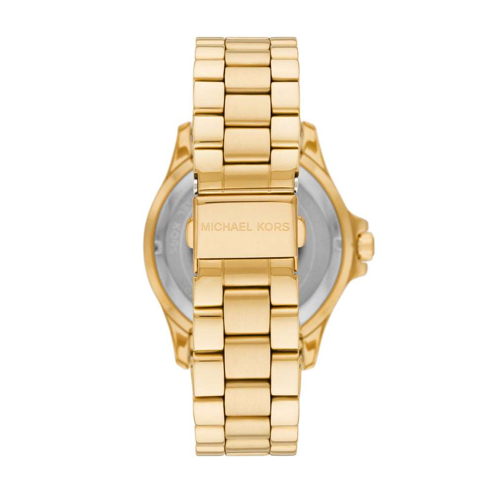 Michael Kors Everest Three Hand Mother of Pearl White Dial Gold Steel Strap Watch For Women - MK7401 Buy Now By Michael Kors
