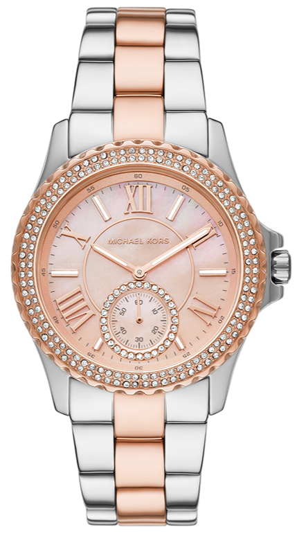 Michael Kors Everest Three Hand Rose Gold Dial Two Tone Steel Strap Watch For Women - MK7402 Buy Now By Michael Kors