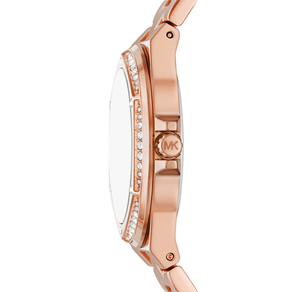 Michael Kors Lennox Three Hand Rose Gold Dial Rose Gold Steel Strap Watch For Women - MK7230 Buy Now By Michael Kors