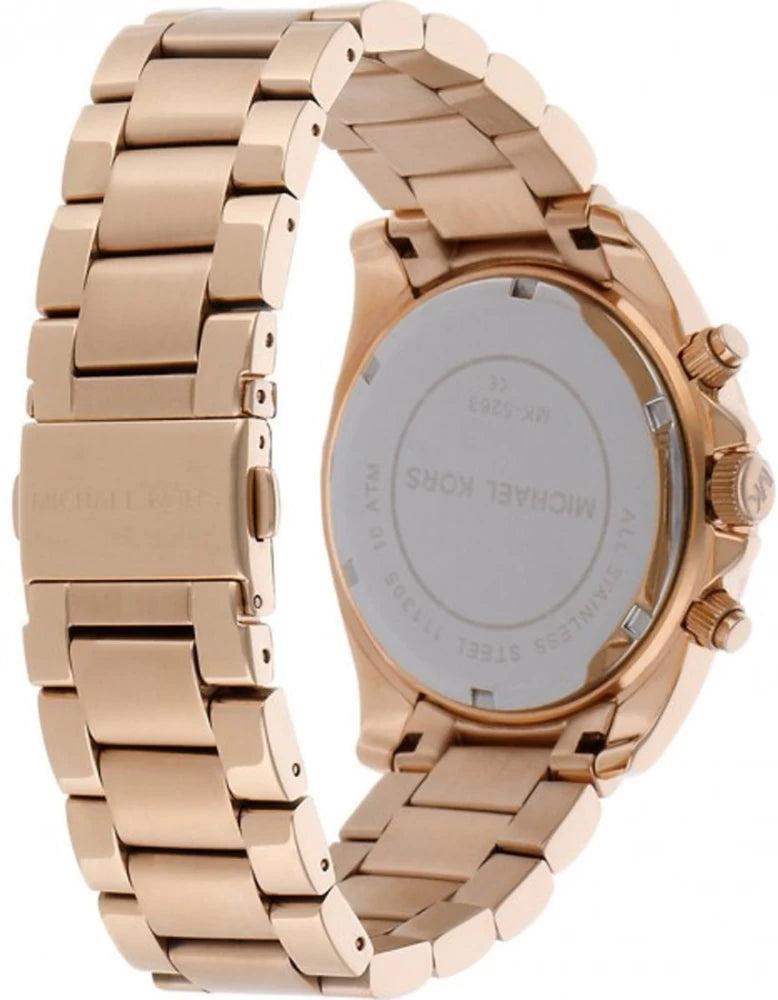 Michael Kors Berkley Chronograph Green Dial Rose Gold Steel Strap Watch For Women - MK7412 Buy Now By Michael Kors