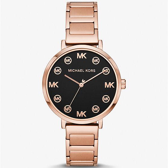 Michael Kors Addyson Quartz Black Dial Gold Steel Strap Watch for Women - MK7416 Buy Now By Michael Kors