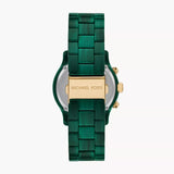 Michael Kors Runway Chronograph Green Dial Green Steel Strap Watch for Women - MK7422 Buy Now By Michael Kors