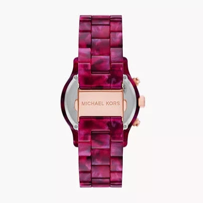 Michael Kors Runway Chronograph Red Dial Red Steel Strap Watch for Women - MK7425 Buy Now By Michael Kors
