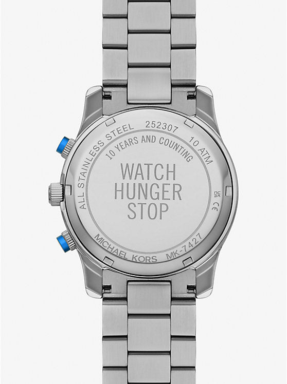 Michael Kors Runway Stop Hunger Blue Dial Silver Steel Strap Watch for Women - MK7427 Buy Now By Michael Kors