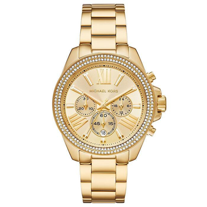 Michael Kors Wren Chronograph Gold Dial Gold Steel Strap Watch for Women - MK7428 Buy Now By Michael Kors
