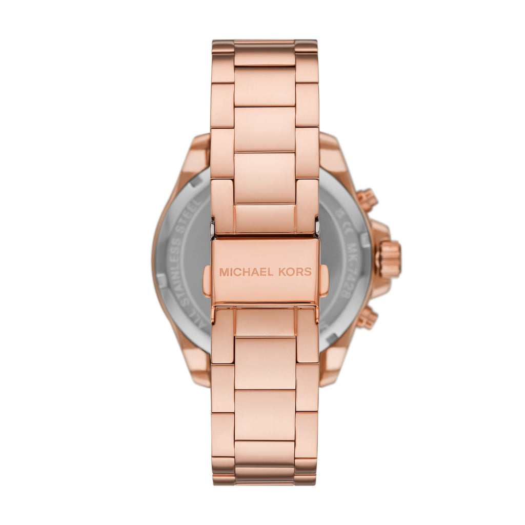 Michael Kors Wren Chronograph Rose Gold Dial Rose Gold Steel Strap Watch for Women - MK7430 Buy Now By Michael Kors