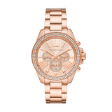 Michael Kors Wren Chronograph Rose Gold Dial Rose Gold Steel Strap Watch for Women - MK7430 Buy Now By Michael Kors