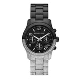 Michael Kors Runway Pavé Black Dial Two Tone Steel Strap Watch for Women - MK7433 Buy Now By Michael Kors