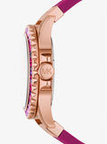 Michael Kors Everest Pave Crystals Pink Dial Pink Rubber Strap Watch for Women - MK7441 Buy Now By Michael Kors