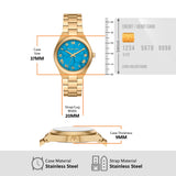 Michael Kors Lennox Analog Blue Dial Gold Steel Strap Watch for Women - MK7460 Buy Now By Michael Kors