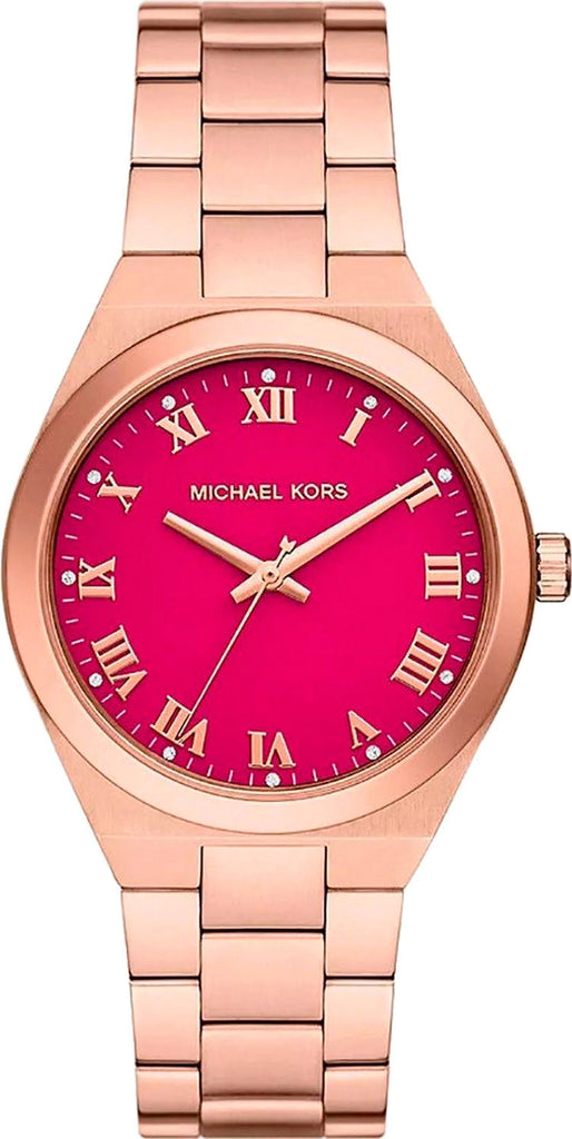 Michael Kors Lennox Analog Pink Dial Rose Gold Steel Strap Watch for Women - MK7462 Buy Now By Michael Kors