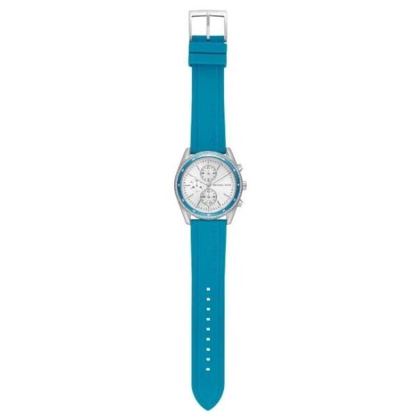 Michael Kors Hadyn Analog Silver Dial Blue Rubber Strap Watch for Women - MK7485 Buy Now By Michael Kors