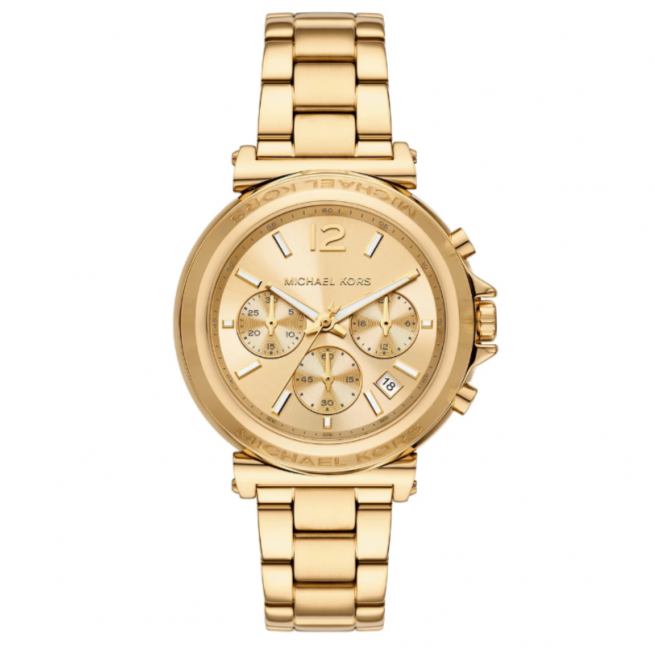Michael Kors Maren Chronograph Gold Dial Gold Steel Strap Watch for Women - MK7493 Buy Now By Michael Kors