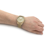Michael Kors Lexington Quartz Gold Dial Gold Steel Strap Watch For Men - MK8947 Buy Now By Michael Kors