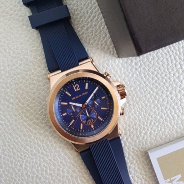 Michael Kors Dylan Blue Dial Blue Rubber Strap Watch for Men - MK8295 Buy Now By Michael Kors