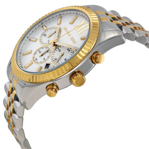 Michael Kors Lexington Silver Dial Two Tone Steel Strap Watch for Men - MK8344 Buy Now By Michael Kors