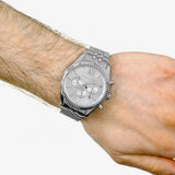 Michael Kors Lexington Silver Dial Silver Steel Strap Watch for Men - MK8405 Buy Now By Michael Kors