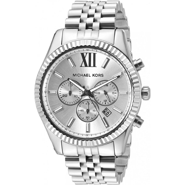 Michael Kors Lexington Silver Dial Silver Steel Strap Watch for Men - MK8405 Buy Now By Michael Kors