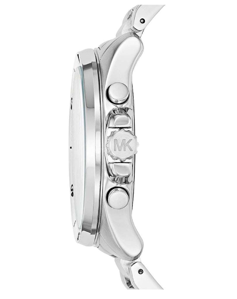 Michael Kors Brecken Chronograph Quartz Black Dial Silver Steel Strap Watch For Men - MK8438 Buy Now By Michael Kors