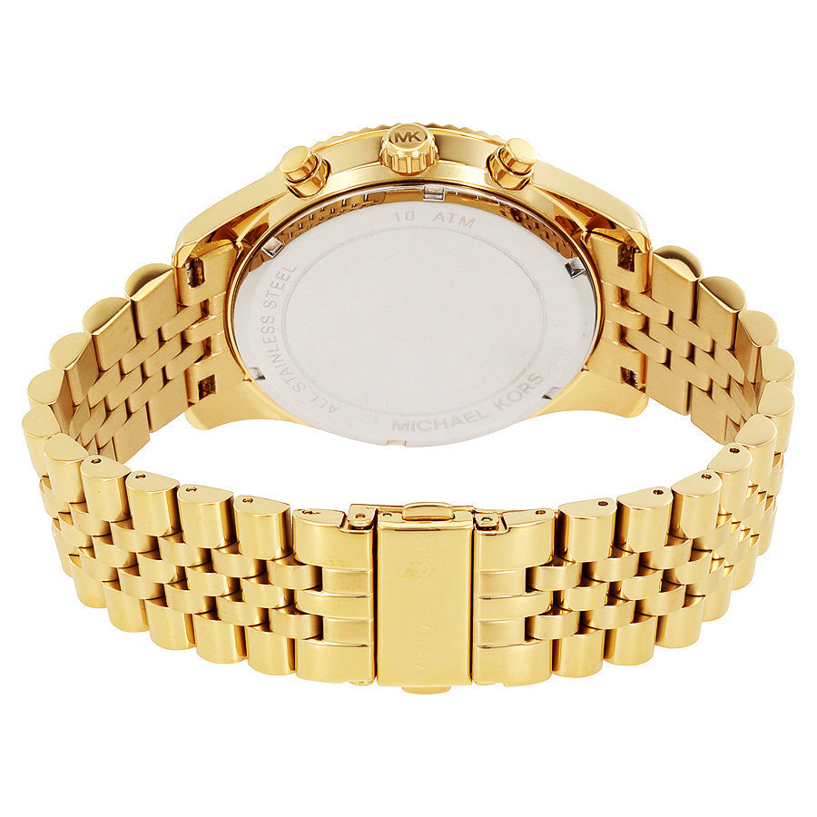Michael Kors Lexington Crystals Gold Dial Gold Steel Strap Watch for Men - MK8494 Buy Now By Michael Kors