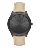 Michael Kors Slim Runway Black Dial Beige Leather Strap Watch For Men - MK8510 Buy Now By Michael Kors