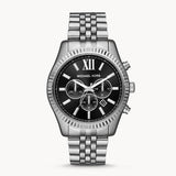 Michael Kors Lexington Chronograph Black Dial Black Steel Strap Watch For Men - MK8602 Buy Now By Michael Kors