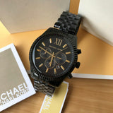 Michael Kors Lexington Chronograph Black Dial Black Steel Strap Watch for Men - MK8603 Buy Now By Michael Kors