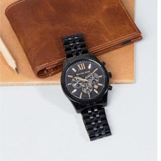 Michael Kors Lexington Chronograph Black Dial Black Steel Strap Watch for Men - MK8603 Buy Now By Michael Kors