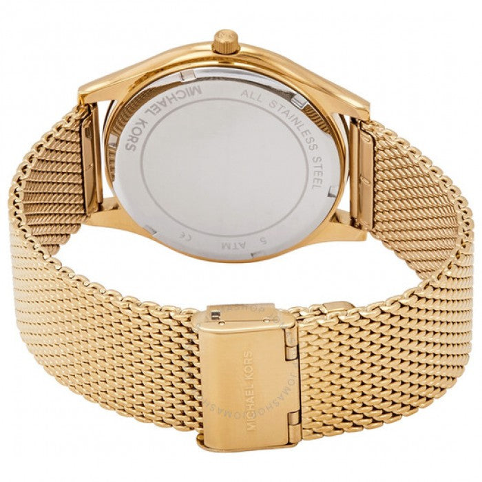 Michael Kors Slim Runway Quartz Gold Dial Gold Mesh Bracelet Watch For Women - MK8625 Buy Now By Michael Kors