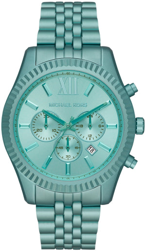 Michael Kors Lexington Chronograph Turquoise Dial Turquoise Steel Strap Watch For Men - MK8793 Buy Now By Michael Kors