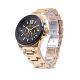 Michael Kors Brecken Chronograph Black Dial Gold Steel Strap Watch For Men - MK8848 Buy Now By Michael Kors