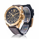 Michael Kors Brecken Chronograph Black Dial Brown Leather Strap Watch For Men - MK8849 Buy Now By Michael Kors