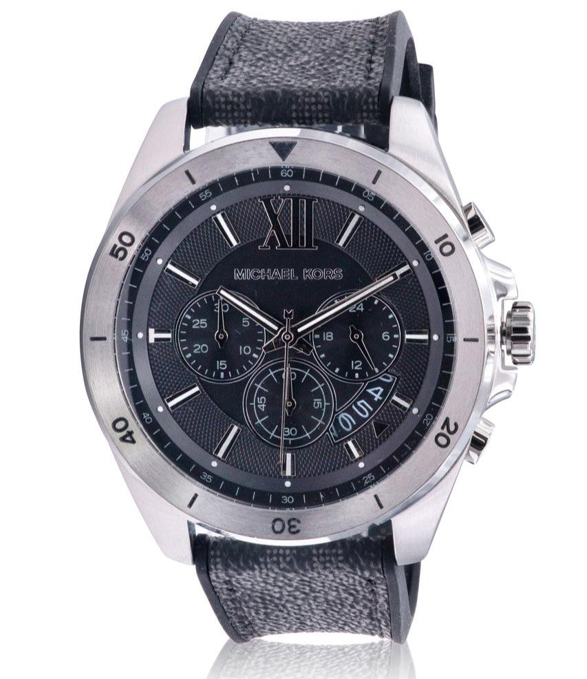 Michael Kors Brecken Chronograph Black Dial Black Leather Strap Watch For Men - MK8850 Buy Now By Michael Kors