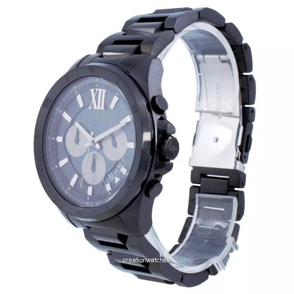 Michael Kors Brecken Chronograph Black Dial Black Steel Strap Watch For Men - MK8858 Buy Now By Michael Kors