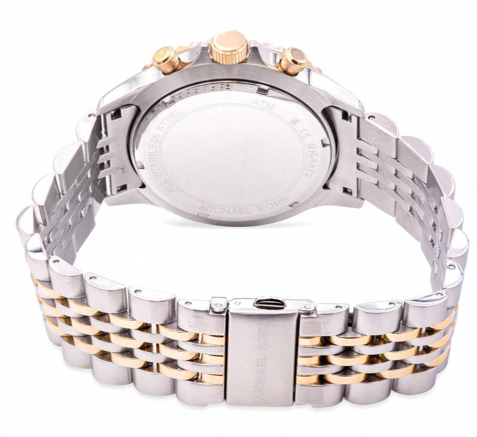 Michael Kors Bayville Chronograph Black Dial Two Tone Steel Strap Watch For Women - MK8872 Buy Now By Michael Kors