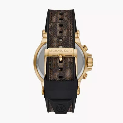 Michael Kors Dylan Chronograph Black Dial Brown Rubber Strap Watch For Men - MK8904 Buy Now By Michael Kors