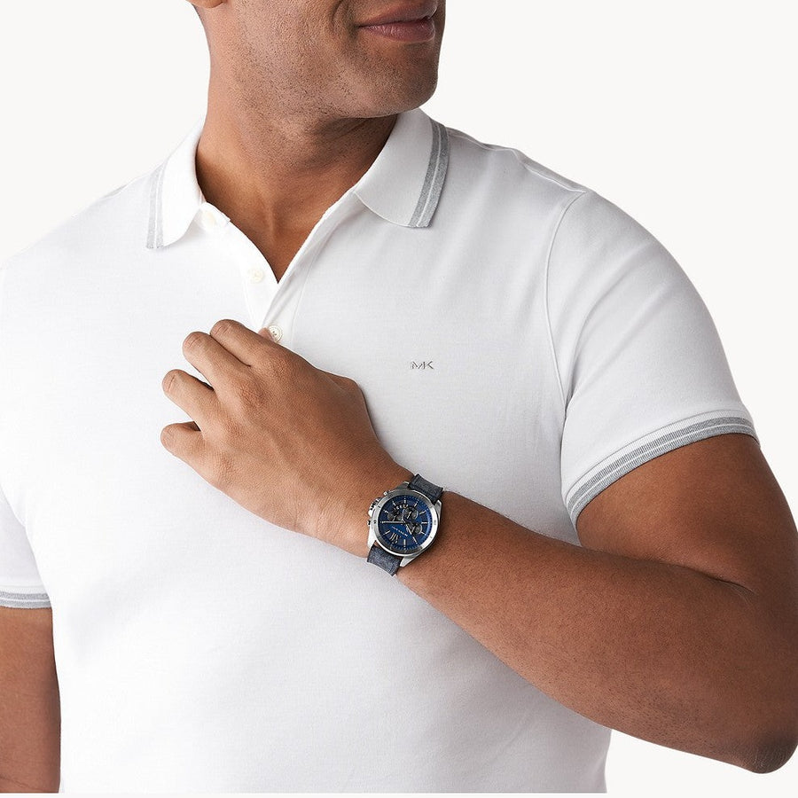 Michael Kors Brecken Chronograph Blue Dial Blue Rubber Strap Watch For Men - MK8923 Buy Now By Michael Kors