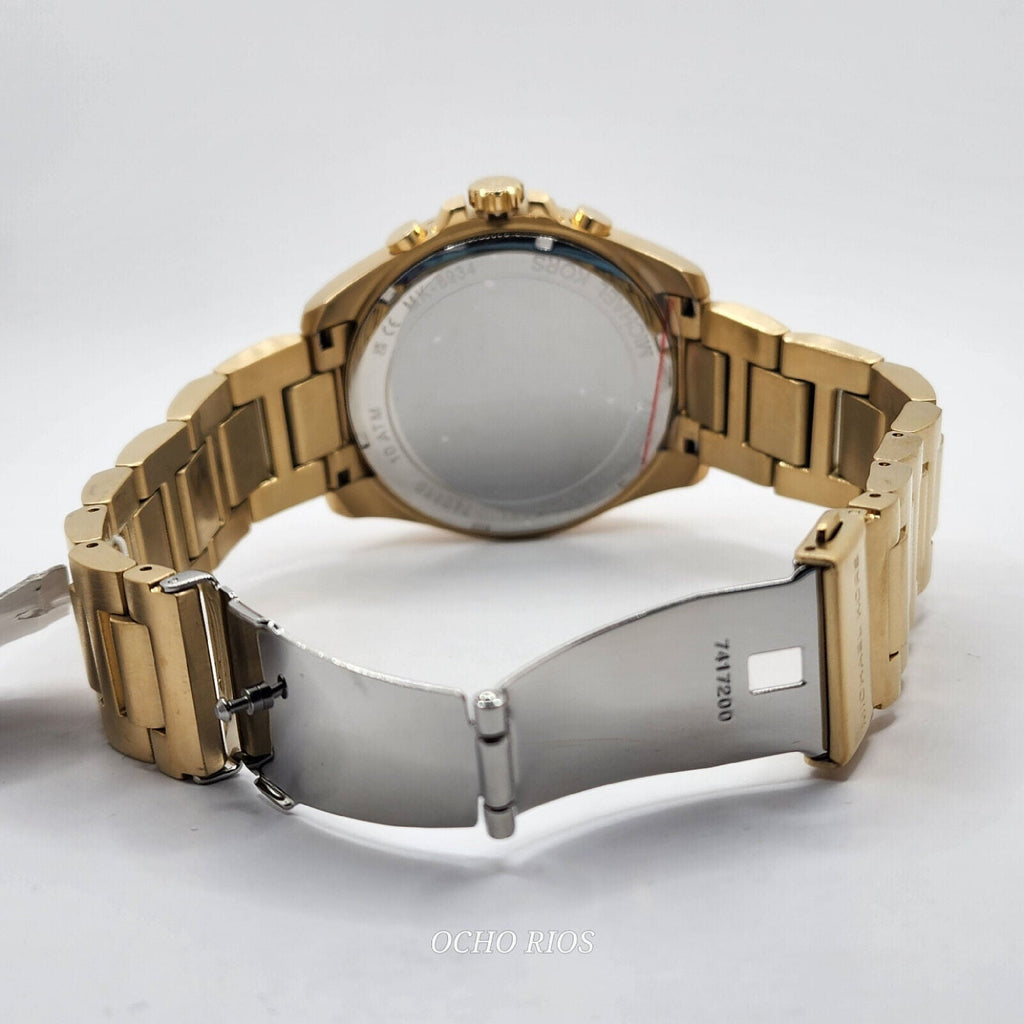 Michael Kors Brecken Chronograph Gold Dial Gold Steel Strap Watch For Men - MK8934 Buy Now By Michael Kors