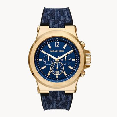 Michael Kors Dylan Chronograph Blue Dial Blue Rubber Strap Watch For Men - MK8936 Buy Now By Michael Kors