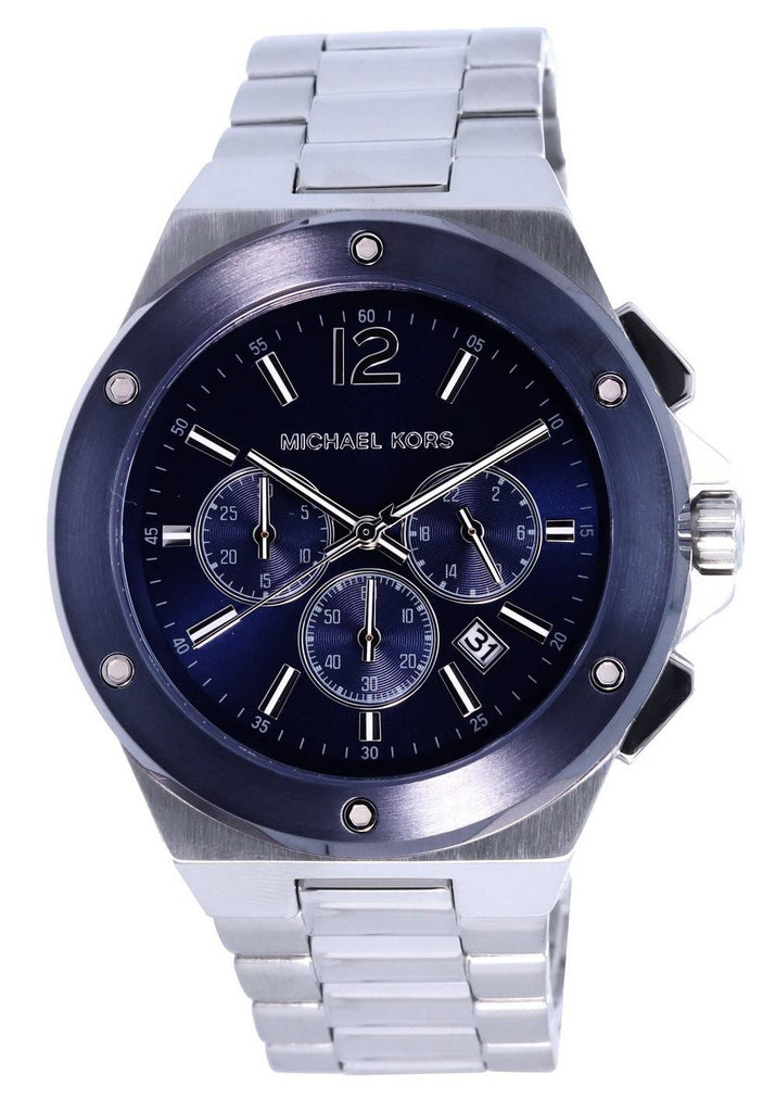 Michael Kors Lennox Chronograph Blue Dial Silver Steel Strap Watch For Men - MK8938 Buy Now By Michael Kors