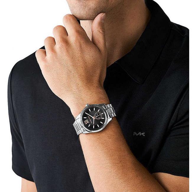 Michael Kors Lexington Quartz Black Dial Silver Steel Strap Watch For Women - MK8946 Buy Now By Michael Kors