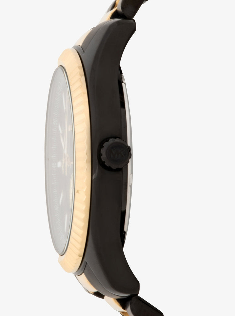 Michael Kors Lexington Quartz Black Dial Two Tone Steel Strap Watch For Men - MK8948 Buy Now By Michael Kors