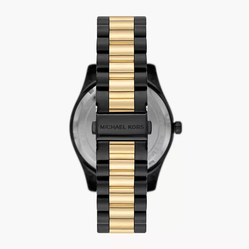 Michael Kors Lexington Quartz Black Dial Two Tone Steel Strap Watch For Men - MK8948 Buy Now By Michael Kors