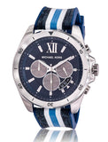 Michael Kors Brecken Chronograph Blue Dial Two Tone PVC Strap Watch For Men - MK8950 Buy Now By Michael Kors