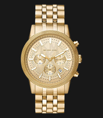 Michael Kors Hutton Chronograph Gold Dial Gold Steel Strap Watch For Men - MK8953 Buy Now By Michael Kors