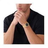 Michael Kors Everest Three-Hand Black Dial Gold Steel Strap Watch For Men - MK9078 Buy Now By Michael Kors