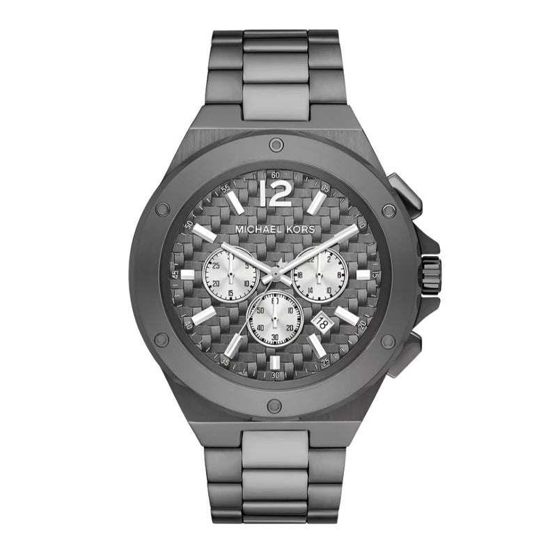 Michael Kors Lennox Chronograph Quartz Grey Dial Grey Steel Strap Watch For Men - MK9102 Buy Now By Michael Kors