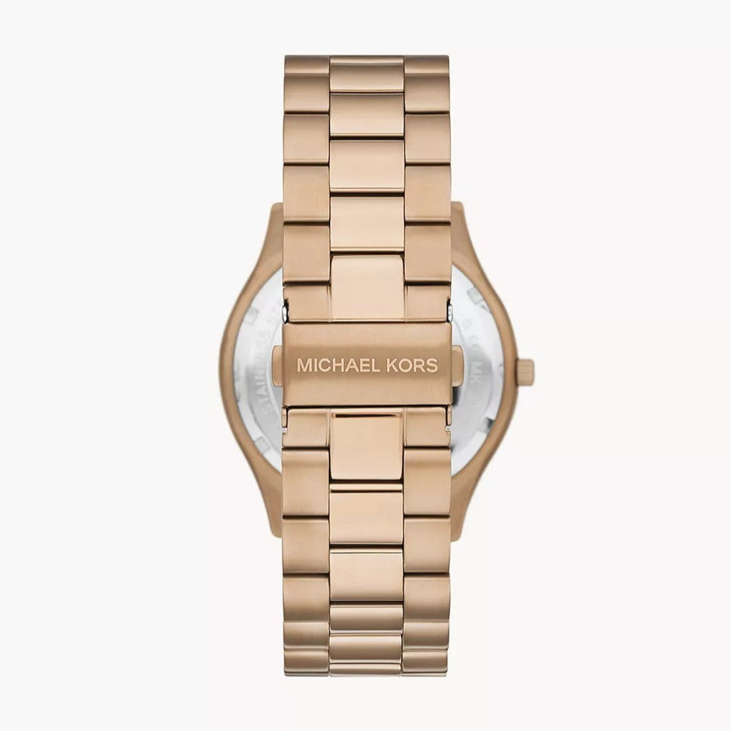 Michael Kors Slim Runway Three-Hand Gold Dial Gold Steel Strap Watch for Women - MK9122 Buy Now By Michael Kors